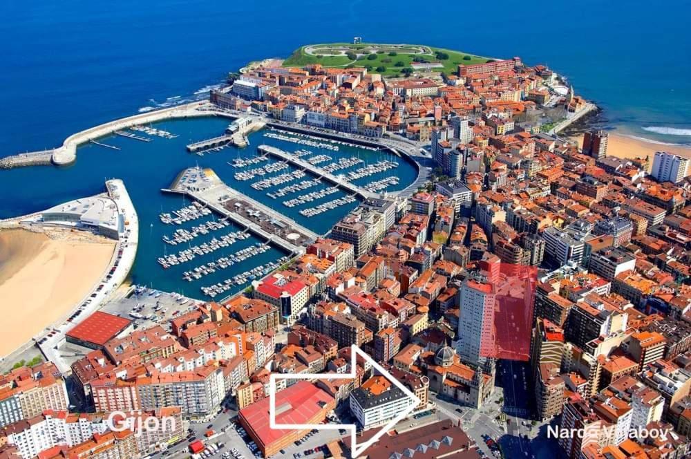 Apartamento PUERTO DEPORTIVO CENTRO wifi Gijón Exterior foto